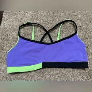 lululemon sports bra purple multi